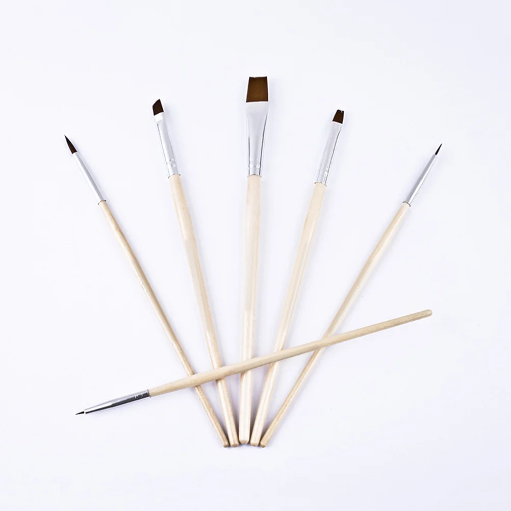 

6pcs Set Bristles Wooden H Cosmetics Makeup Brush For Woman Powder Brush Women Face Painting Travel