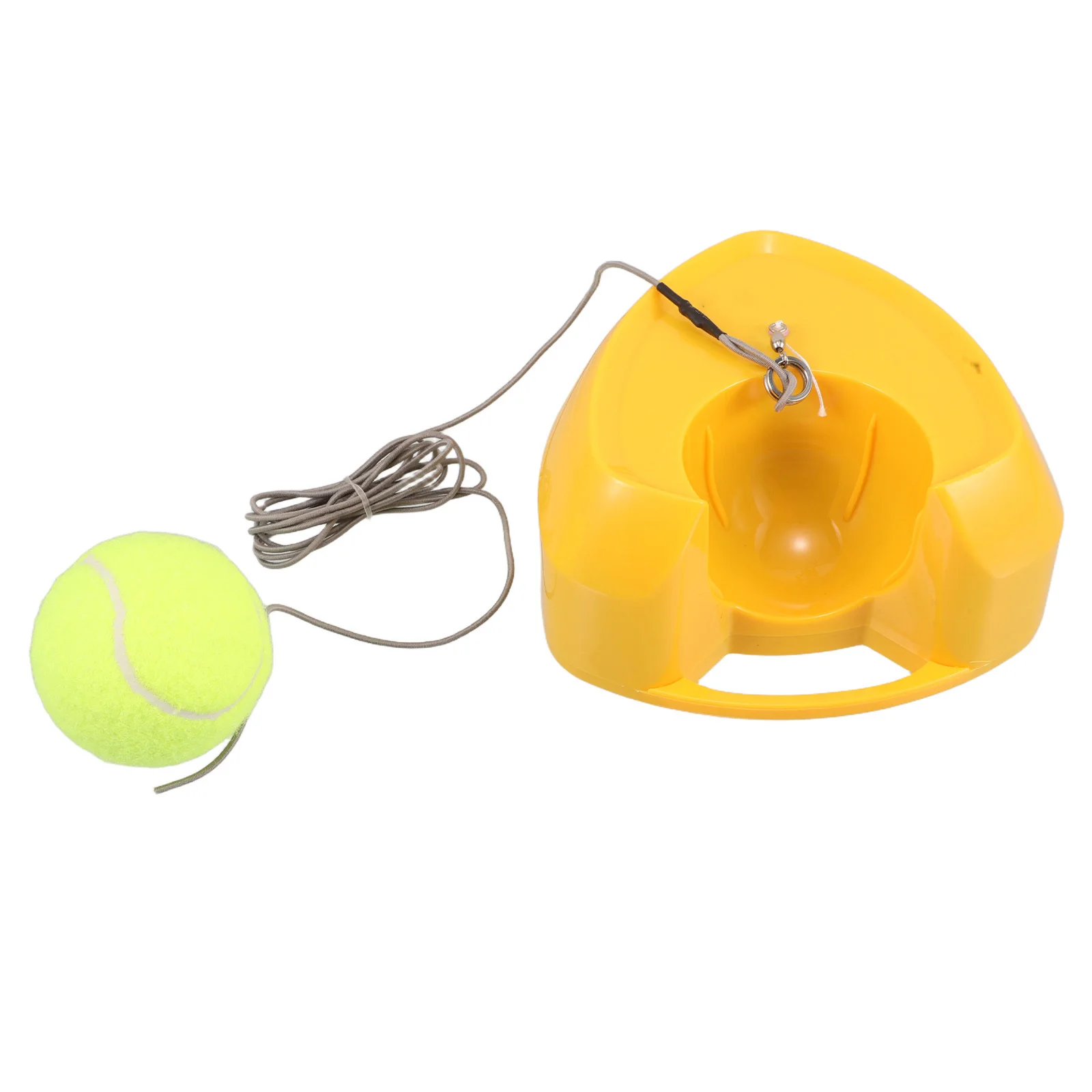 قاعدة تدريب التنس مع ارتداد على شكل قلب للممارسة الفردية، تصميم عالي الارتداد قابل للسحب، لا حاجة إلى تعبئة المياه المحمولة