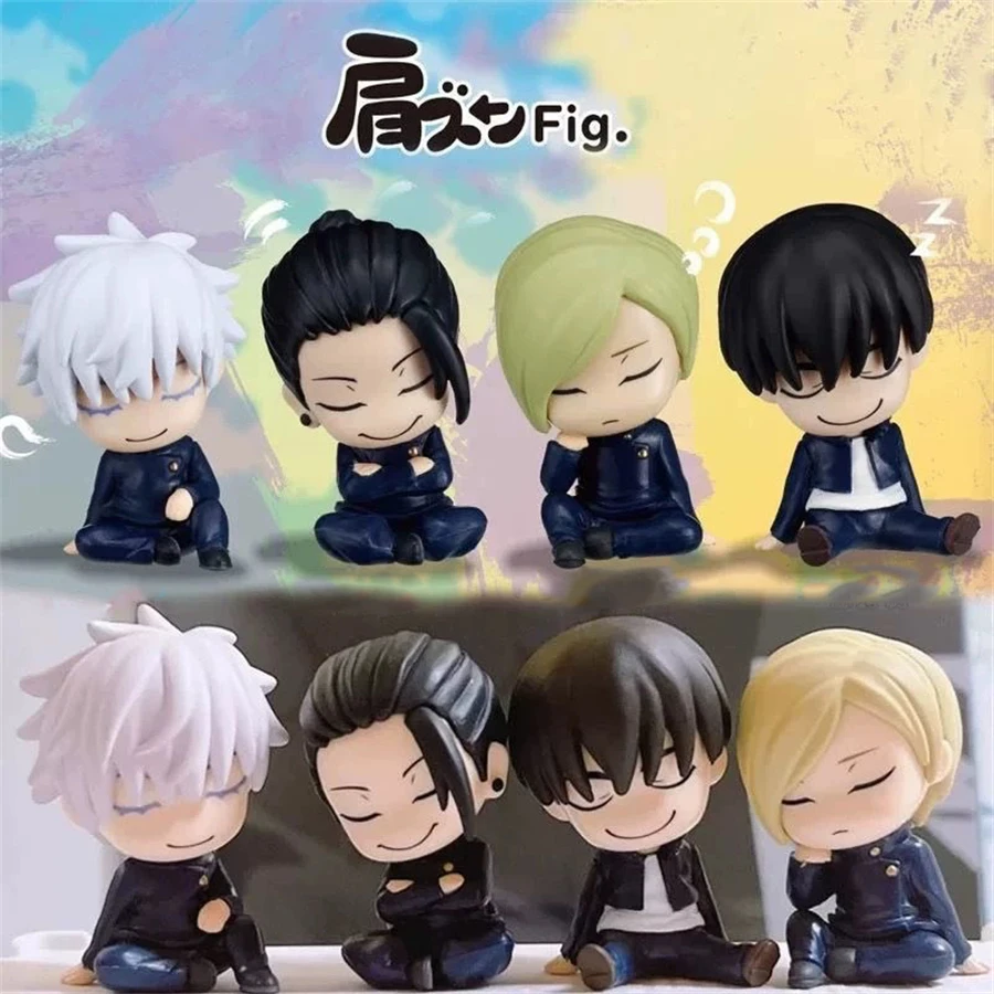 Anim Jujutsu Kaisen Figures Sleep Gojo Satoru Action Figure Q Version Doll Geto Suguru Statue Nanami Kento PVC Model Toys Gifts