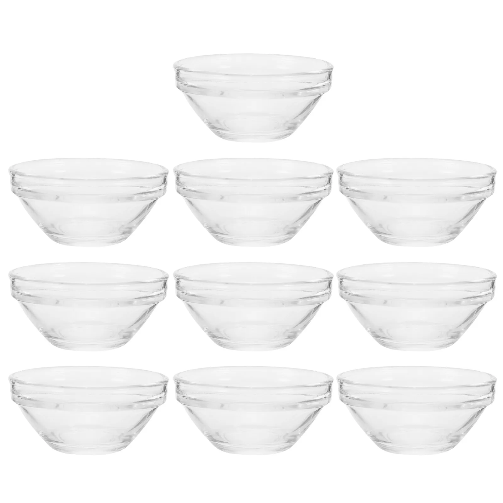10Pcs Glass Bowls Set Small Clear Dessert Bowls Perfect for Pudding Ice Cream Dipping Sauce Condiment Serving Dish view 4