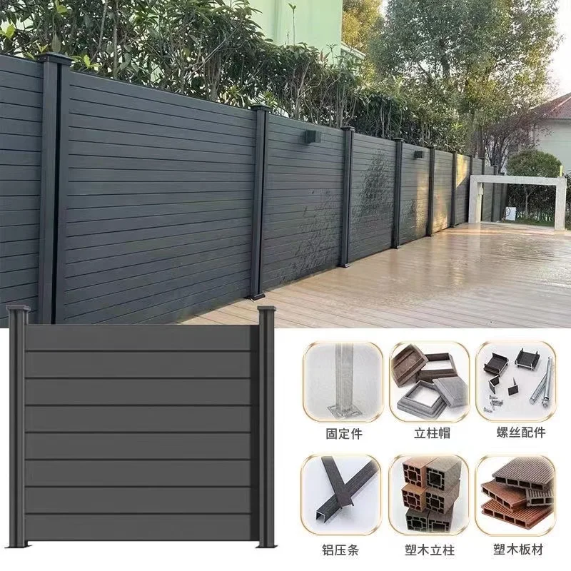 High quality outdoor wpc composite decking board crack-resistant garden fence