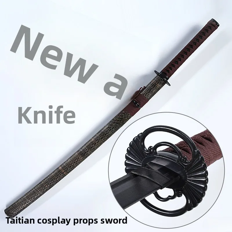 102cm/40.16in 일본 대나무 사무라이 검 모델 소품 무기 애니메이션 주변기기 코스프레 칼집 연습 디스플레이 장식품