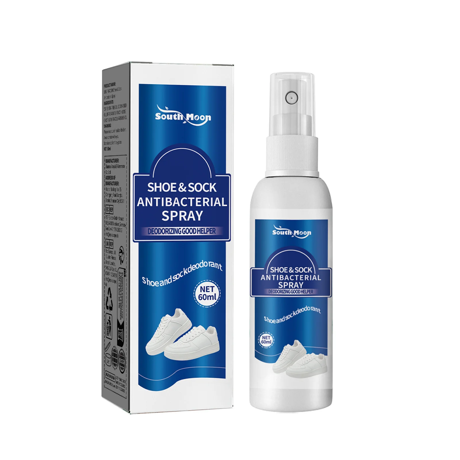 Shoe Socks Odor Removal Spray Foot Odor Shoes Stink Remover Footwear Deodorant Antibacterial Antiperspirant Freshener Feet Care view 2