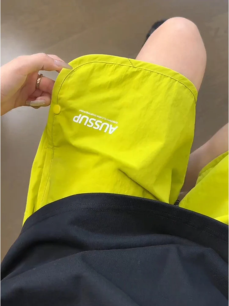 

Dopne Men's ort Pants Summer Outdoor Ice Silk Qui Dry Beach Casual below Knee Length Four-Fifths Faionable orts