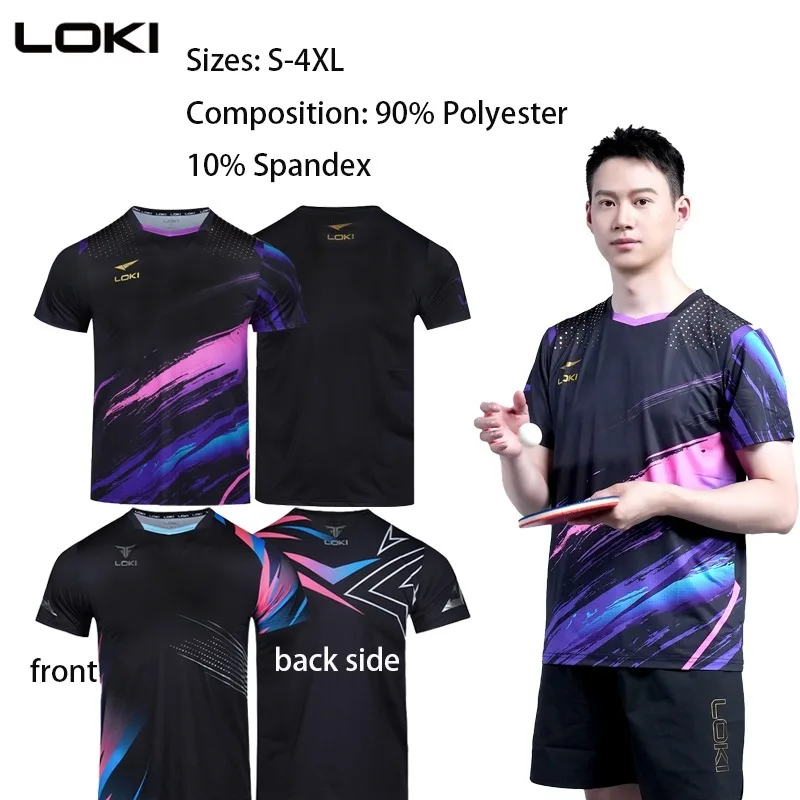 

LOKI Ruilong R6 New Table Tennis Jersey Short Sleeved Men's and Women's Ping Pong Sportswear T-shirt Quick Drying Breathable