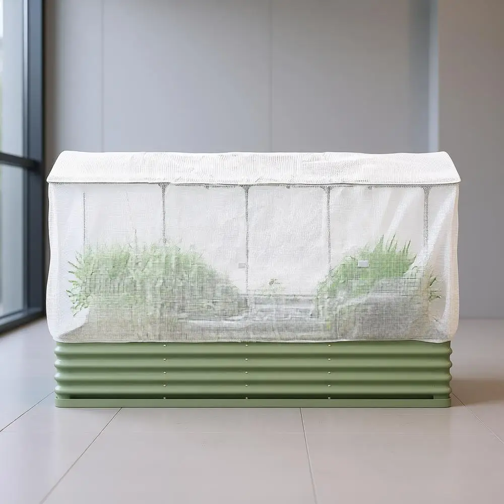 

Frost-Resistant Greenhouse Cover for 4x8 ft Garden Bed (10-in-1)