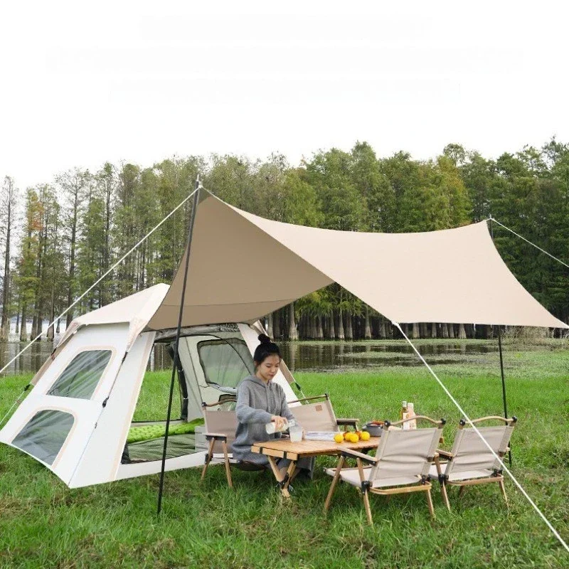 5-8people Outdoor Canopy Tent Integrated Fully Automatic Convenient Folding Quick Opening Camping Rainproof Field Camping Awning