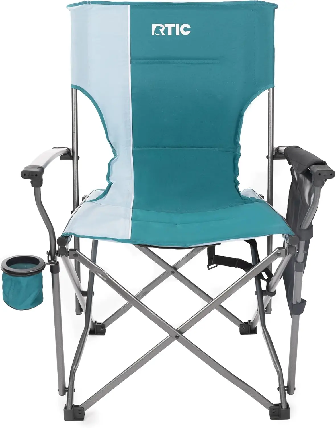 

Сверхпрочное портативное складное кресло для кемпинга, отдыха на природе, рыбалки, пляжа, с подлокотниками и подстаканником, быстро складывается