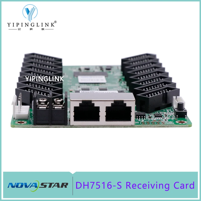 Novastar DH7516-S بطاقة الاستقبال مع 16 قطعة HUB75E لشاشة LED بالألوان الكاملة