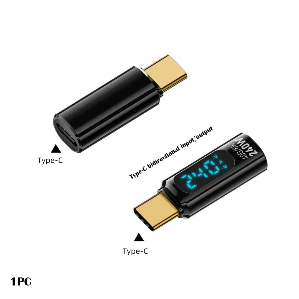 

1 PCS Digital LED Display USB 4 Type-C Adapter PD 240W 8K 60HZ Power Meter Tester 40Gbps Full Function USB C Extension Laptop