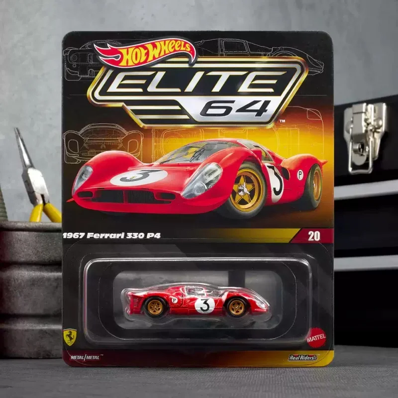 

Hot Wheels Elite 1/64 Scale 1967 Ferrari 330 P4 Le Mans Racing Diecast Alloy Car Model For Adult Collectors And Enthusiasts