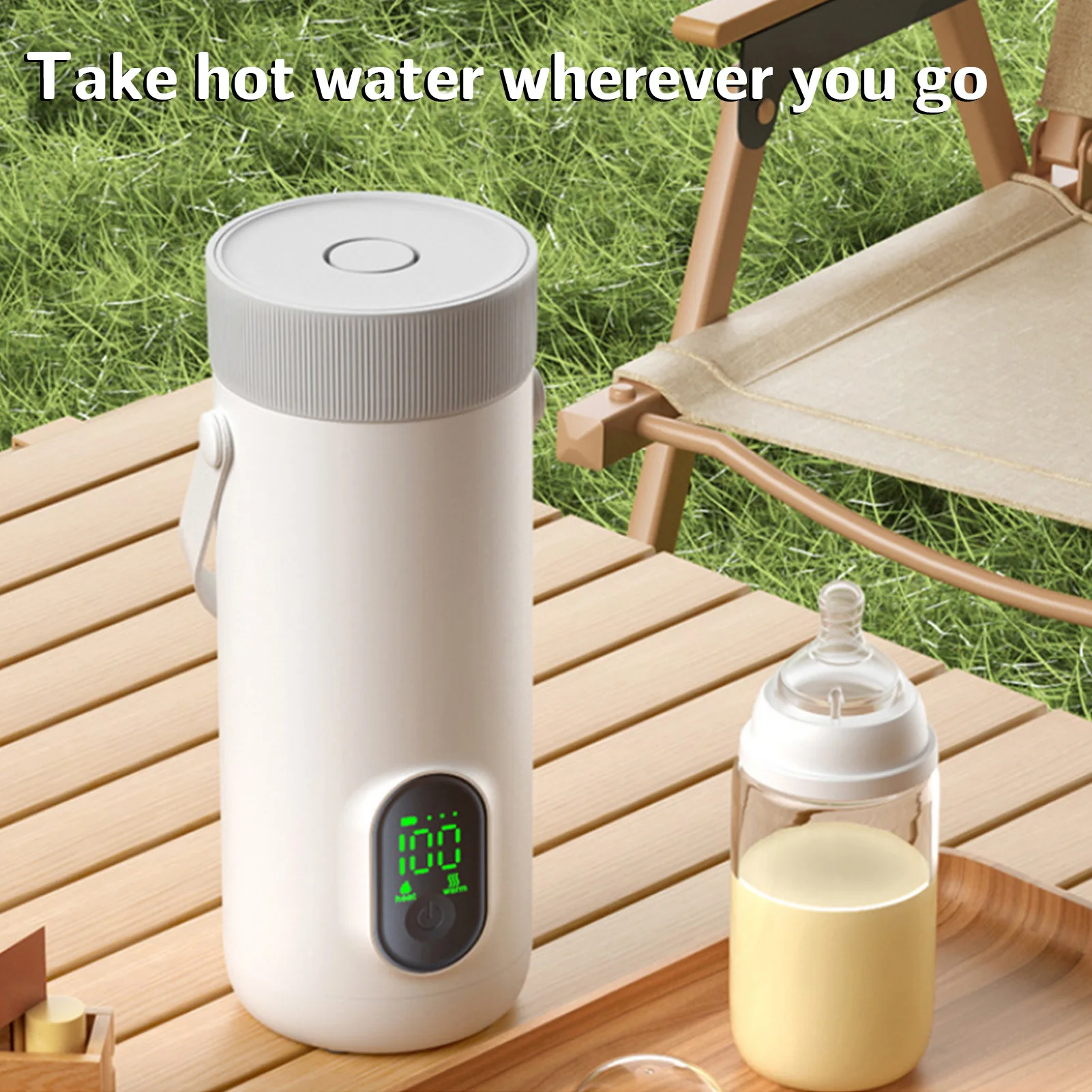 

Portable Kettle Travel Electric Kettle 350ml Portable Small Tea Coffee USB Rechargeable Hot Water Boiler for Car Outdoor Camping