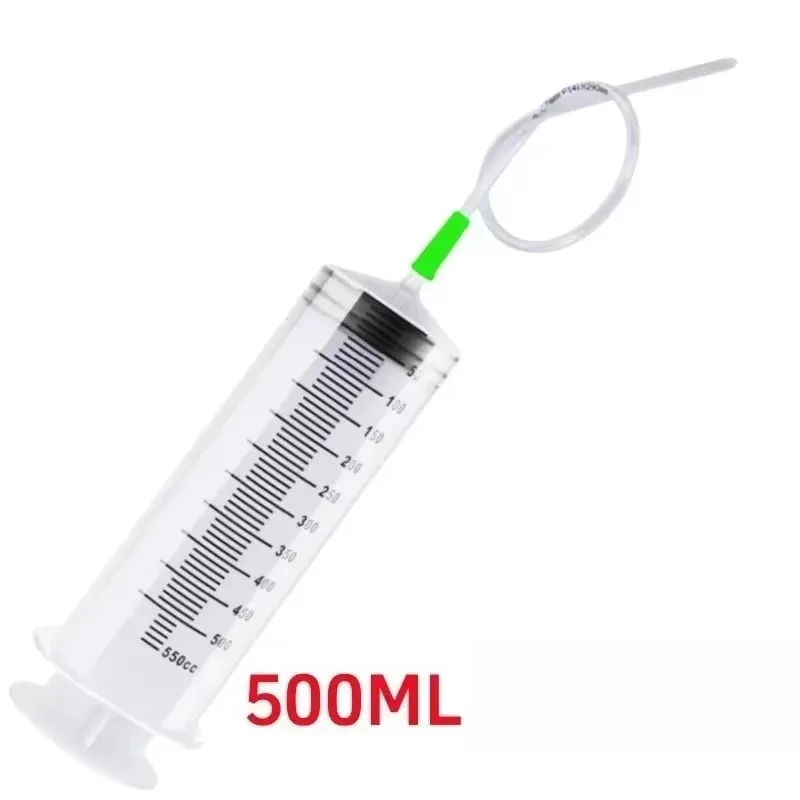 Large Capacity Syringes with 30cm Tube Reusable Needle Barrel Oil Pump with Scale Oil Suction Vacuum Pistol Pump Extractor