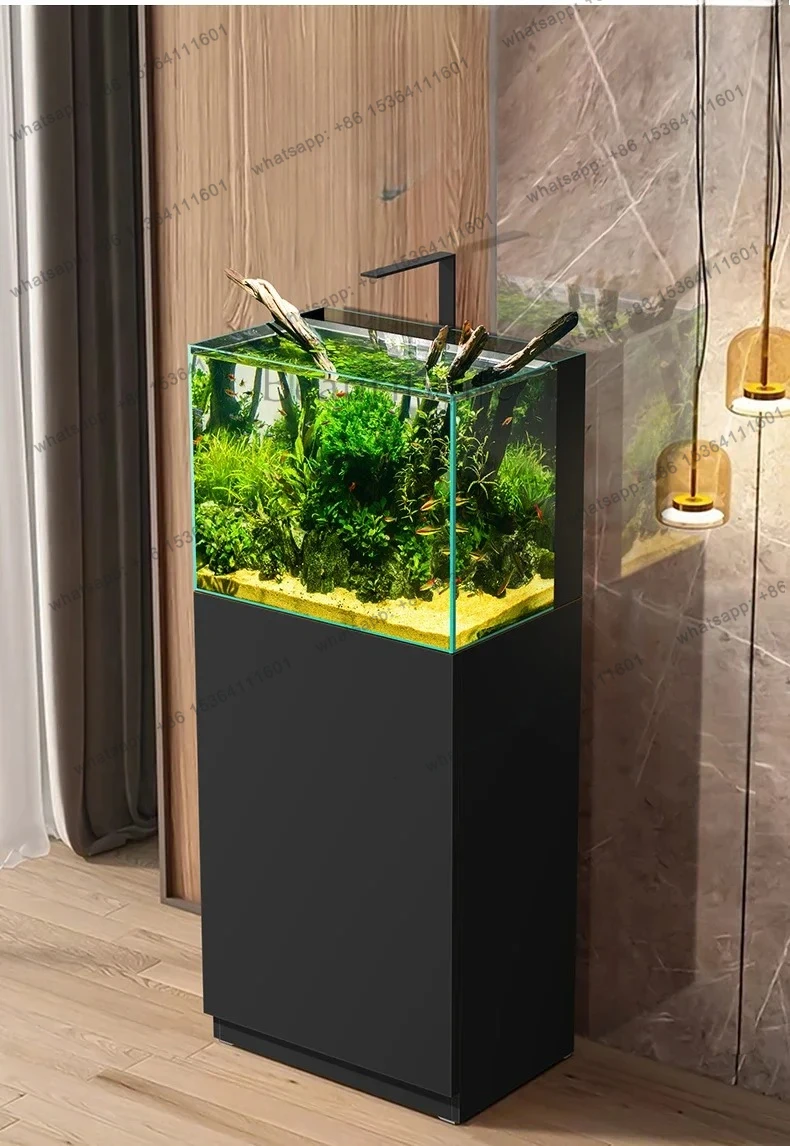 

Fish Tank Aquarium Small Living Room Landscape Aquarium Change Water Back Filter Fish Globess