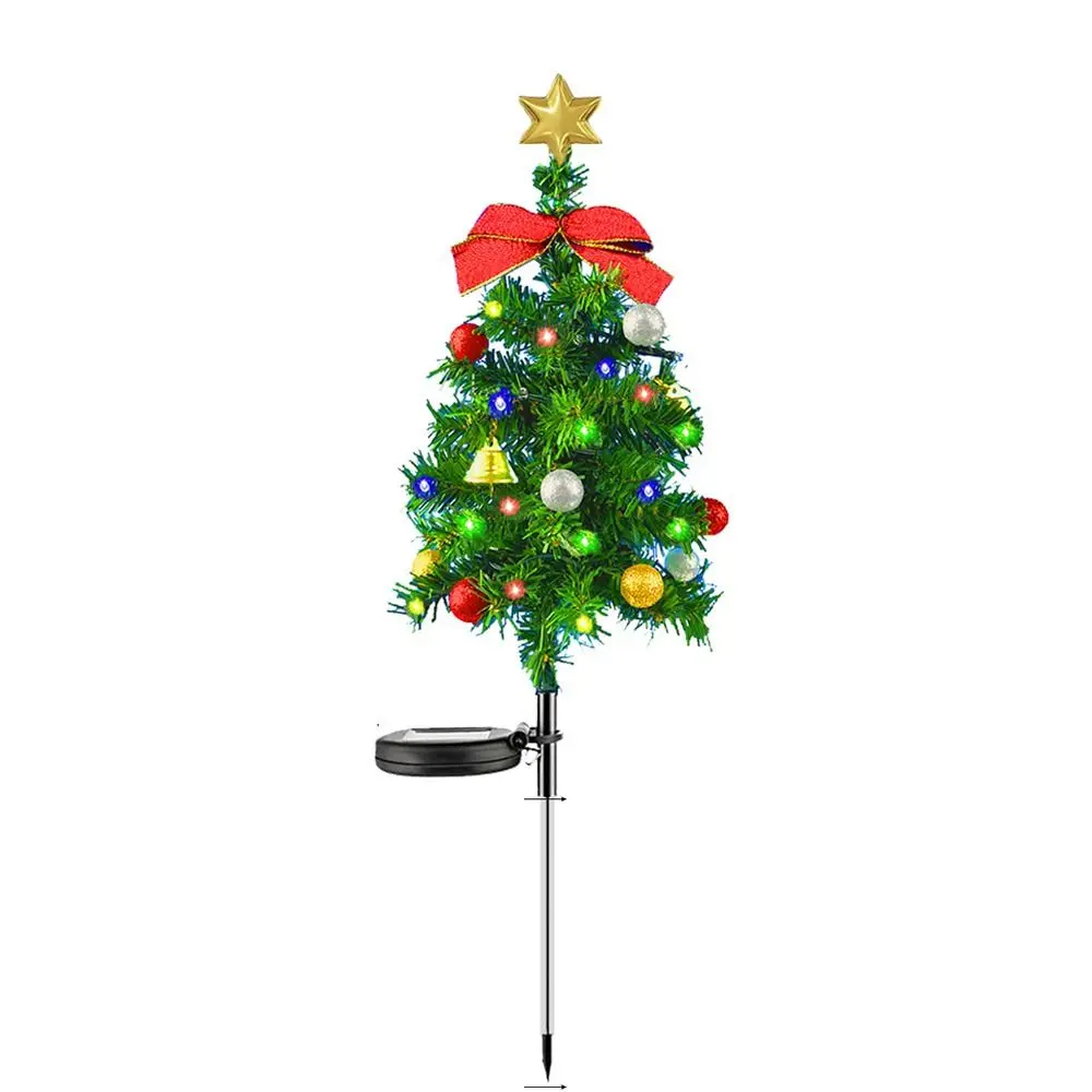 

Spotlight Christmas Tree Floor Lights LED Four Colors Solar Christmas Tree Lights Luminescence Small Bell Lawn Landscape