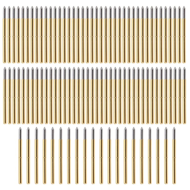 100pcs P125-B Test Probe 2.0mm Spring Test Detection Probe Pins Brass Pogo Pins