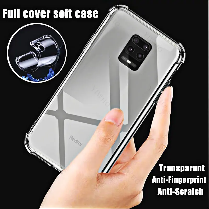 For Xiaomi Redmi Note 9S Soft Silicone Shockproof Clear Case TPU HD Transparent Covers Shell for Redmi Note 9 S 6.67\