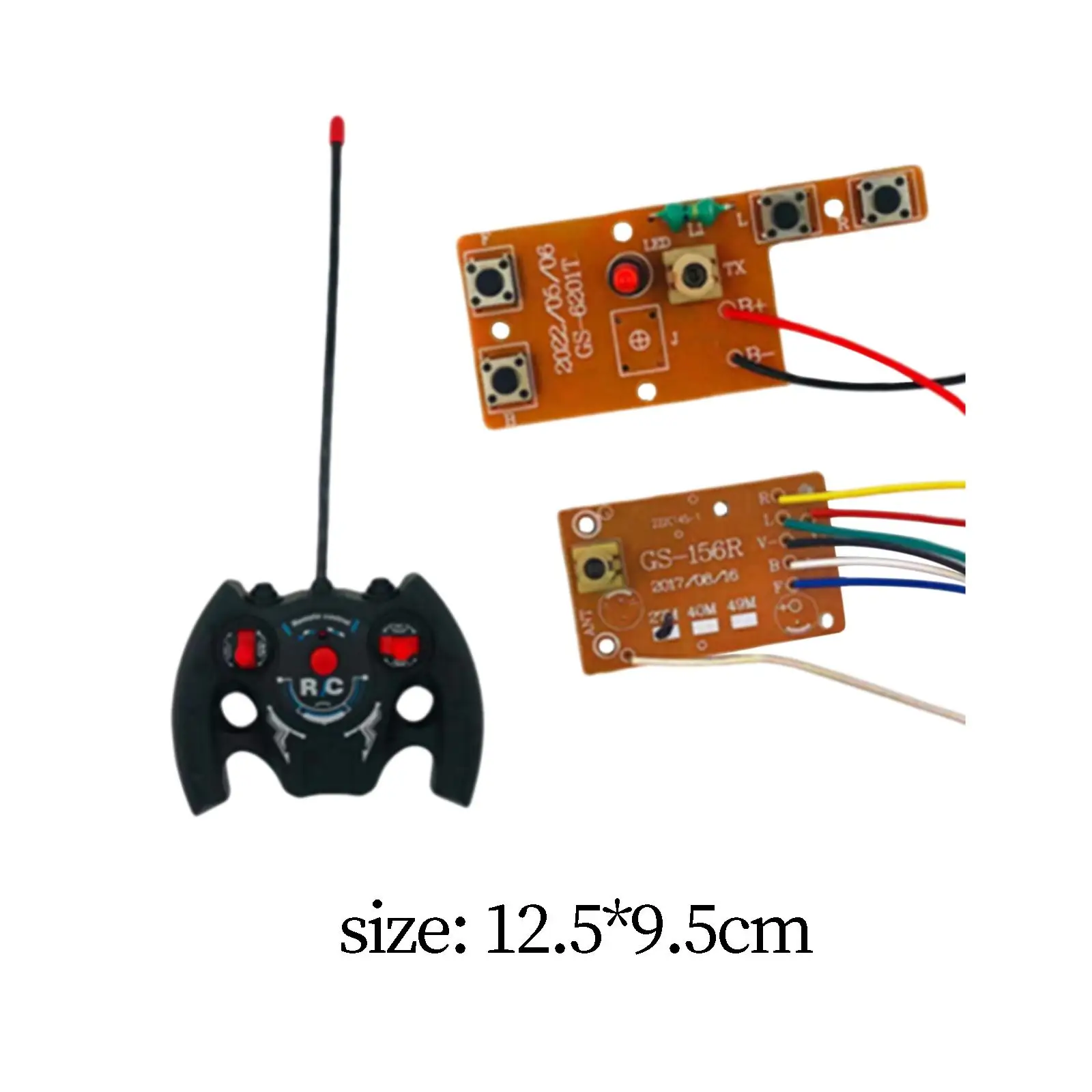 Scheda trasmettitore Scheda ricevitore Sistema radio 27 MHz 4CH con telecomando per camion modello di nave Accessori auto RC
