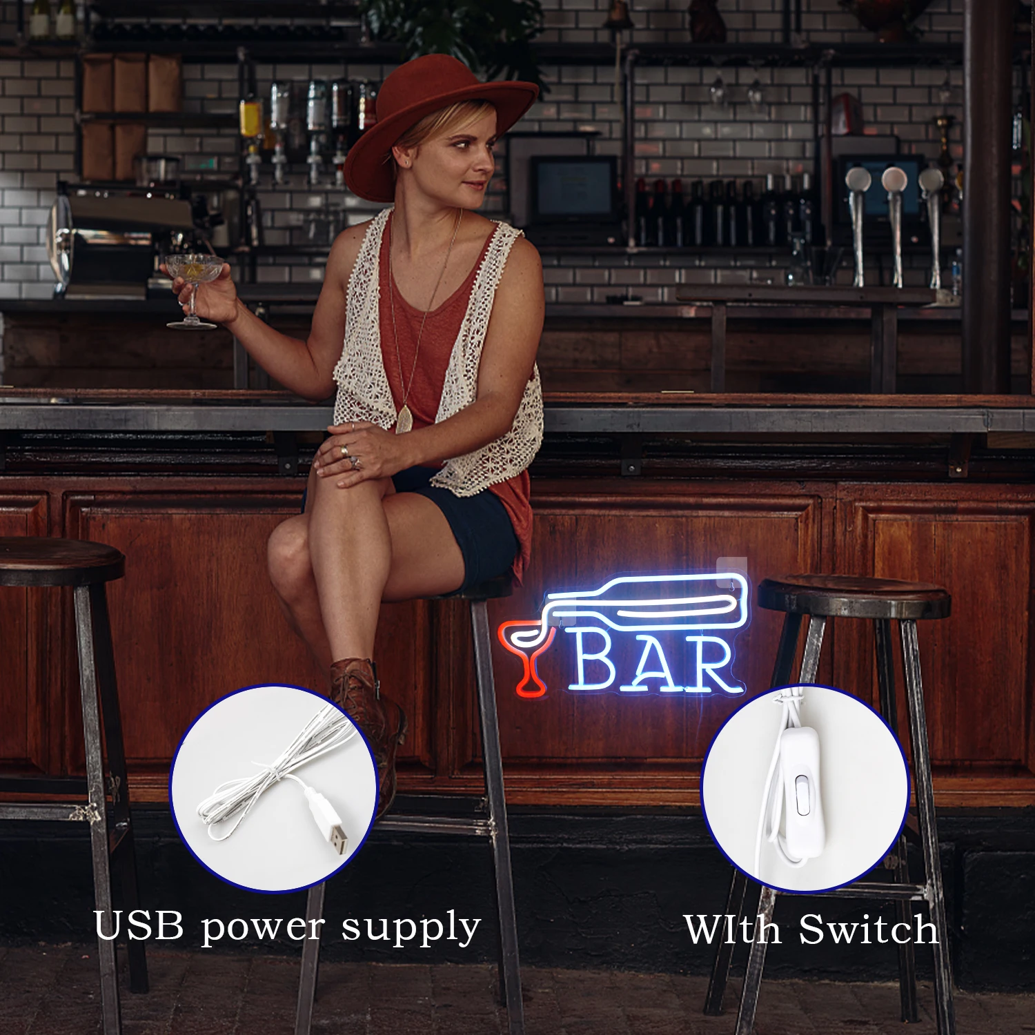 Bar Neon Bord Led Kamer Decoratie Verlichting Usb Opknoping Acryl Kunst Wandlamp Voor Party Bar Cafe Winkel Creatief Ontwerp Logo Decor