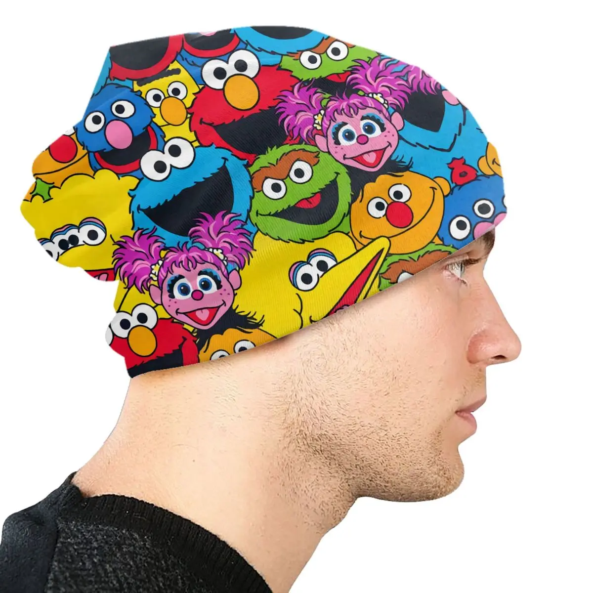 Sesame Street Cookie Monster Bonnet Hats Street Knitting Hat For Men Women Autumn Winter Warm Happy Elmo Skullies Beanies Caps