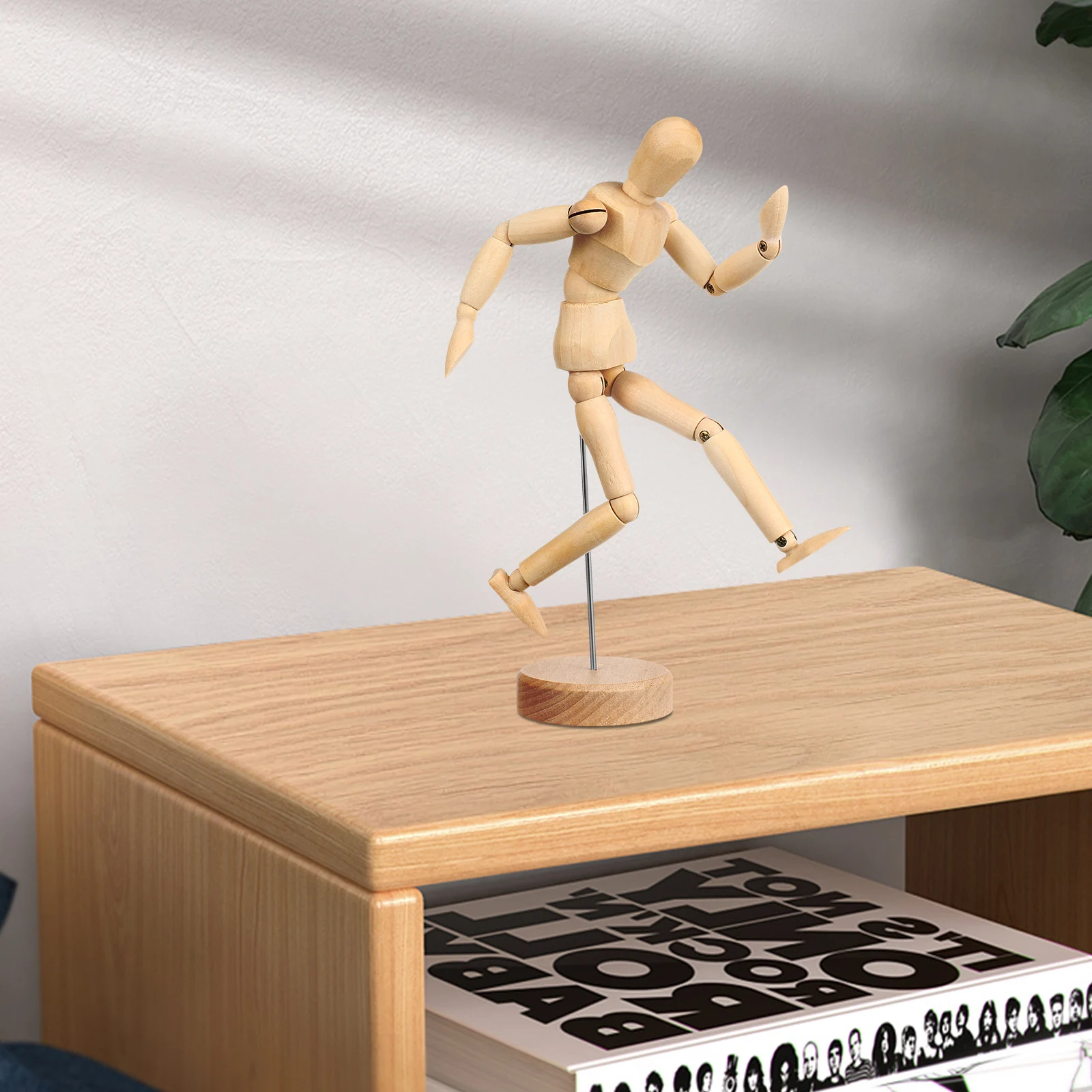 

Art Wooden Figure Artist Mannequin Drawing for Artists Stands Decorate Model Lotus Tree Statue Mini Office