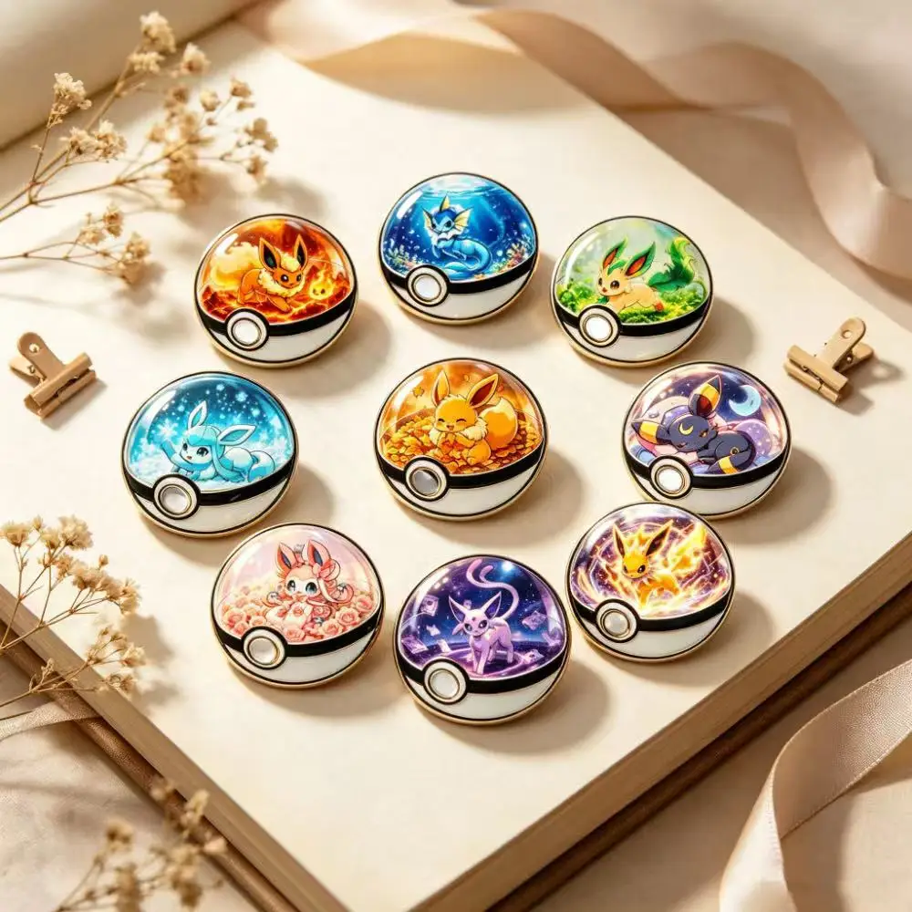 9Pcs/Set Cute Anime Pokemon Pikachu Enamel Pins Sleeping Bulbasaur Squirtle Charmander Badge Brooches Bags For Fans Jewelry