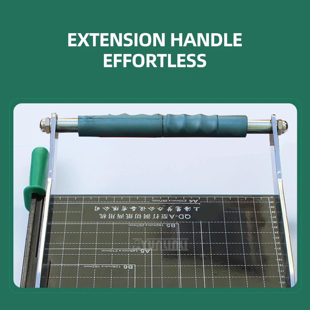 Manual Punching Machine Three Hole Binding Financial Voucher Punch with Paper Cutting Function Office School Supply Tool