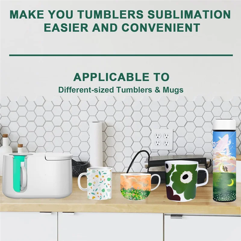 Enveloppement de gobelets à Sublimation A59E-11X 4.72 pouces avec gant et ruban résistants à la chaleur, enveloppe en Silicone pour gobelets vierges à Sublimation