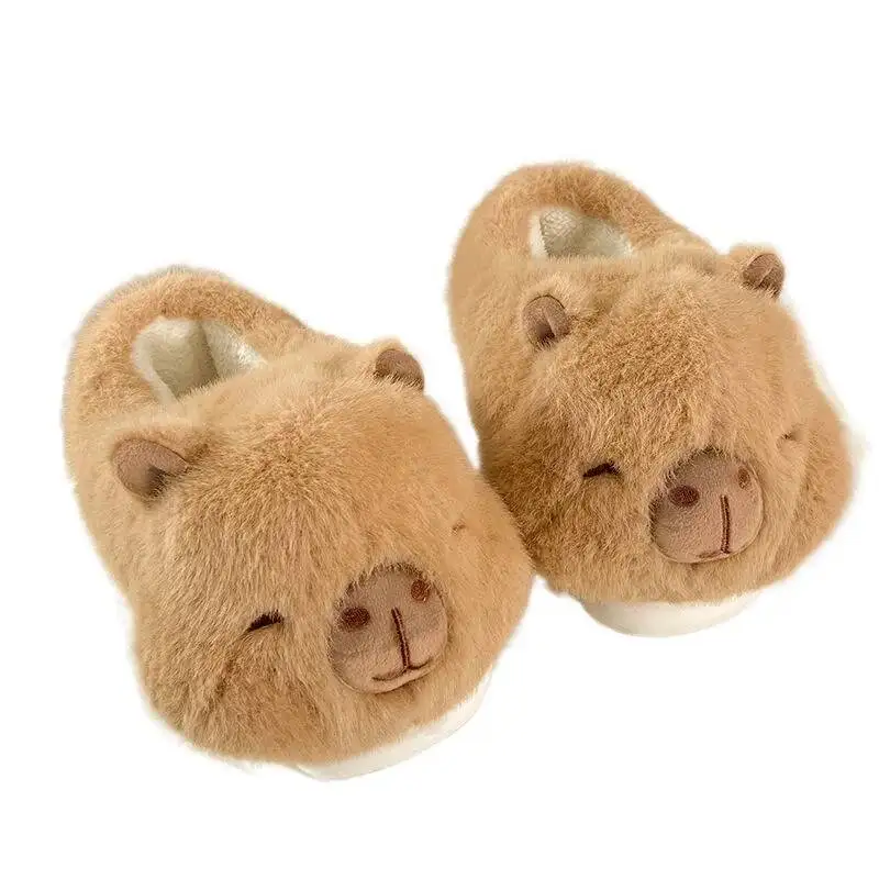 

2025 Cute Koala Winter Home Slippers Fleece Lined Thickened Cotton Indoor Household Slippers Shoes Closed Toe Anti Slip Design
