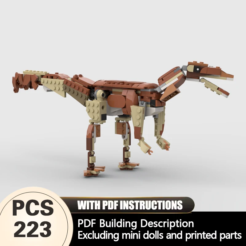 Серия моделей животных Creators, строительные блоки MOC, Компсогнатах, модульные технологические подарки, праздничный набор для сборки, детские игрушки.