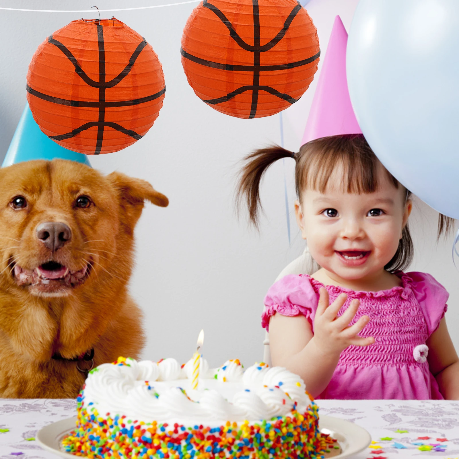 

3 Pcs Shape Basketball Birthday Decor