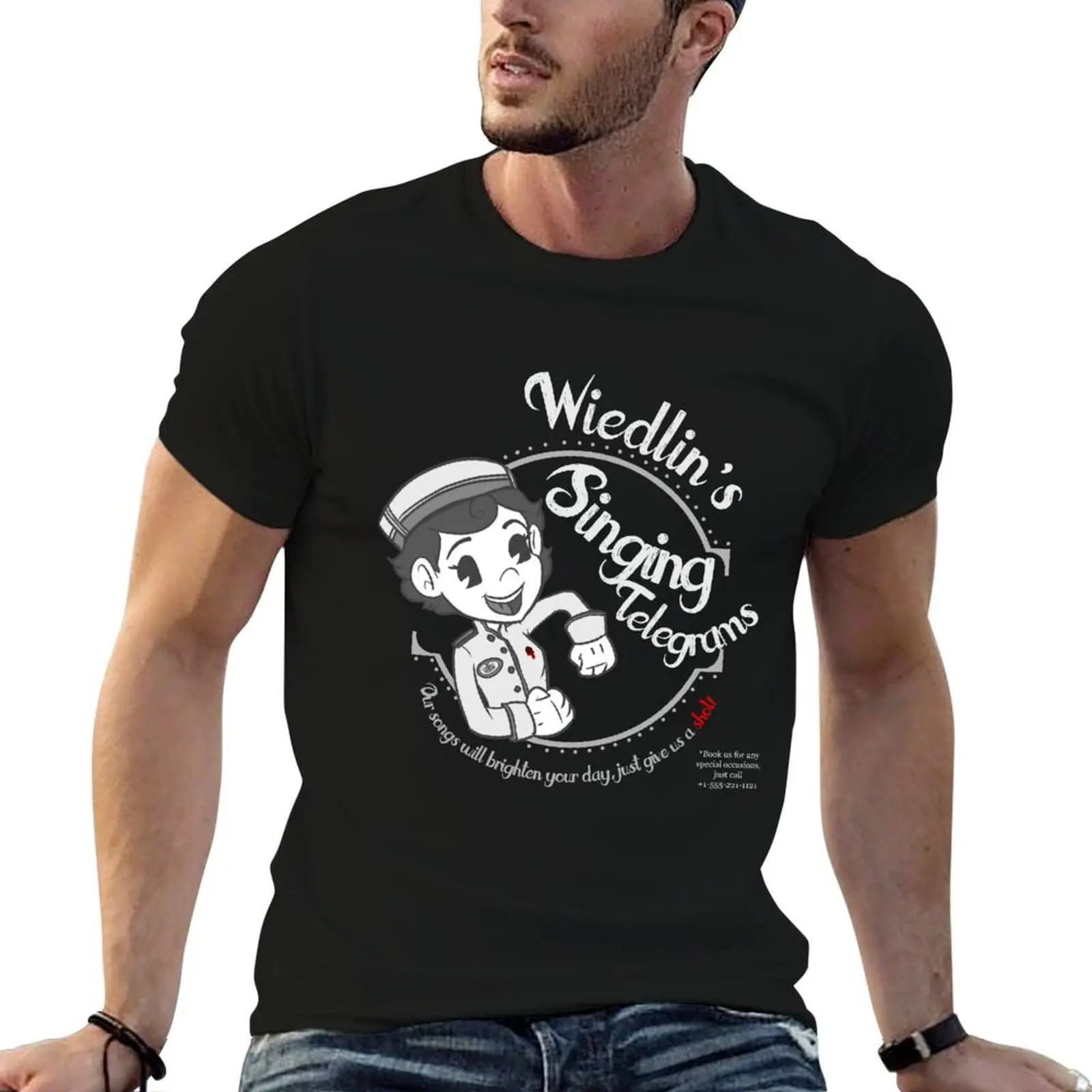 

Singing Telegram T-Shirt man t shirt designer man t shirts cotton T-Shirt