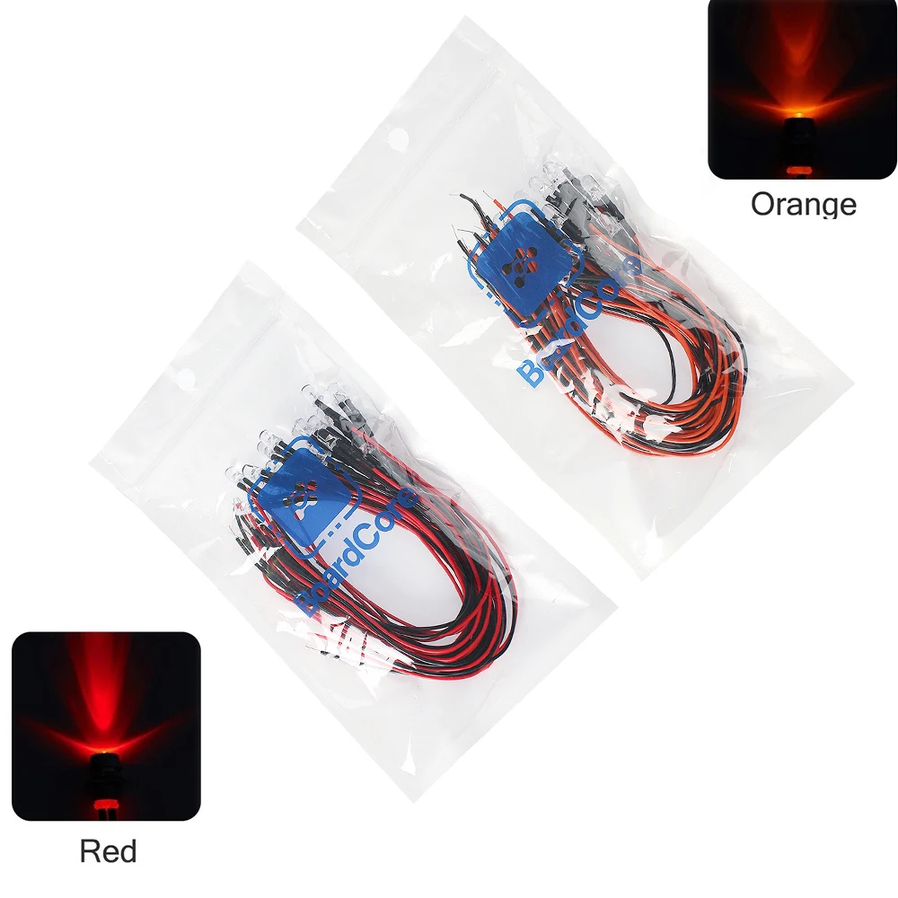 20 قطعة 20 سنتيمتر قبل السلكية 12 فولت 5 مللي متر صمام ثنائي باعث للضوء قبل البائع 3-12 فولت أبيض/أحمر/أخضر/أزرق/أصفر/دافئ أبيض LED الثنائيات أضواء عدة