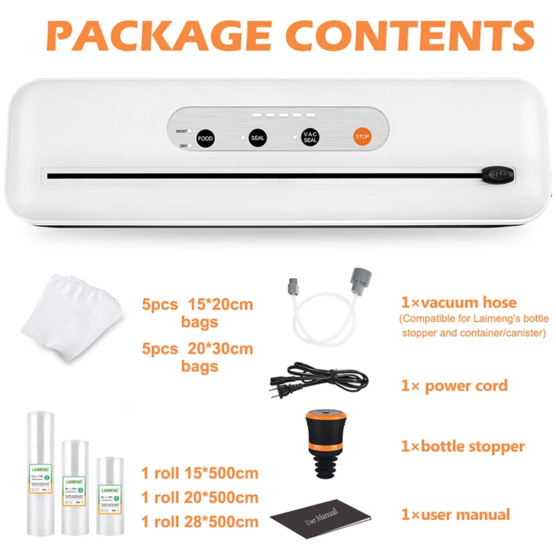 LAIMENG Vacuum Packing Machine Sous Vide Vacuum Sealer For Food Storage Vacuum Packed Bags Vacuum Sealed Roll Foil S281