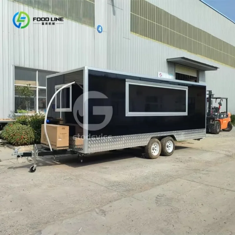 

Мобильный фудтрак-прицеп DOT Coffee Food Trailer Steel Colorfoodline с верандой, на заказ, для продажи, передвижные тележки для блинов