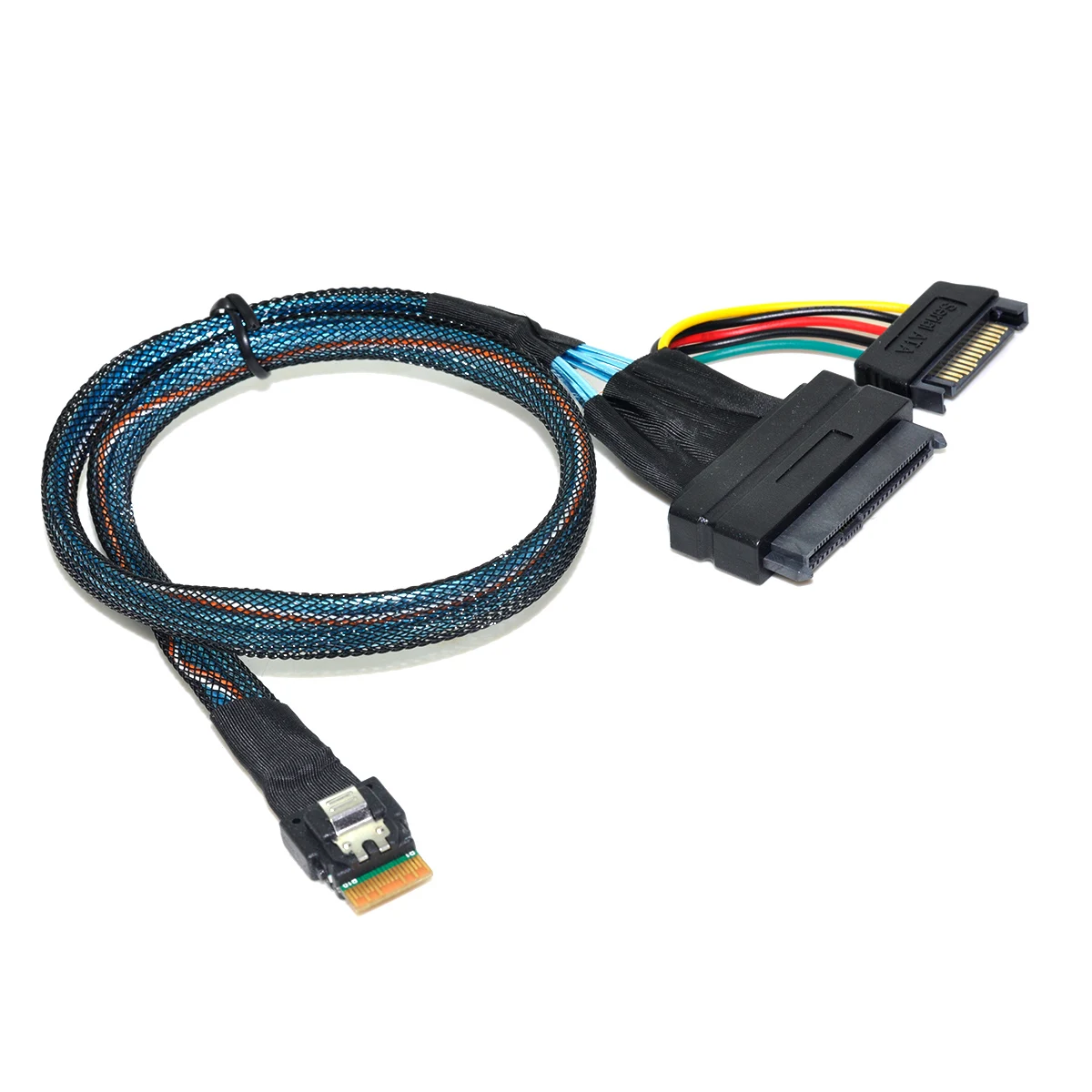 

SFF 8654 4i Slimsas To SFF 8639 Hard Disk SSD Cable NVME U.2 With 15 Pin SATA Power Cable