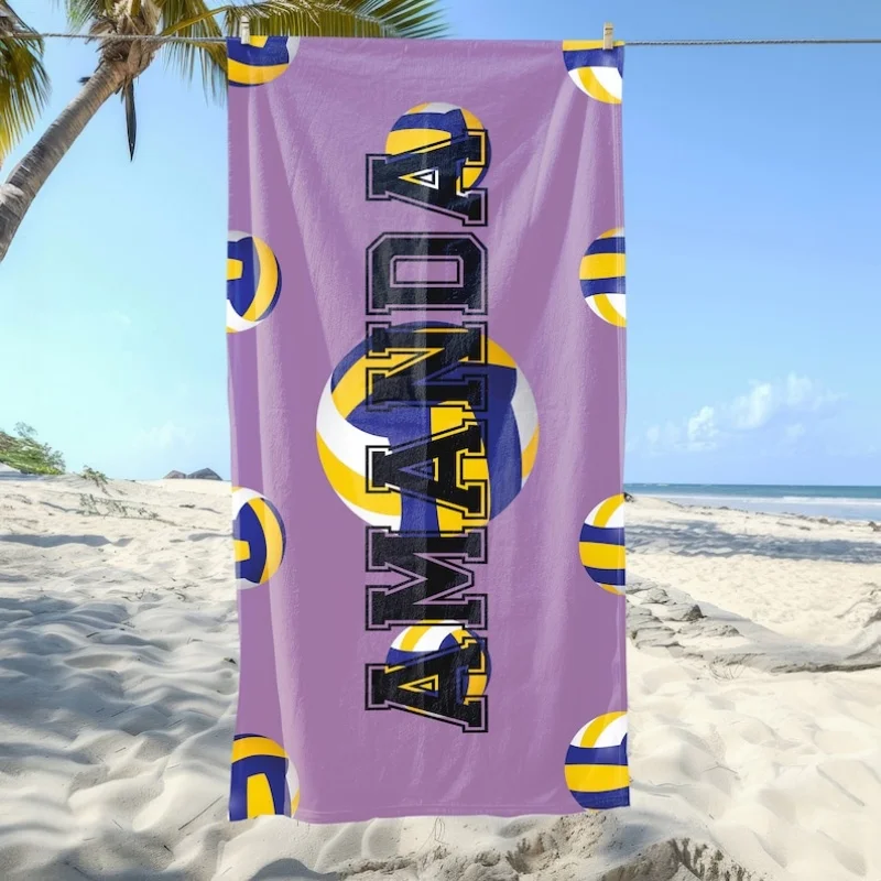 Sport Strandtuch Custom Ball Strandtuch Kinder Strandtuch Sommersaison Geschenk Meer Urlaub Jungen Camping Geschenk Strandzubehör – Detail 5
