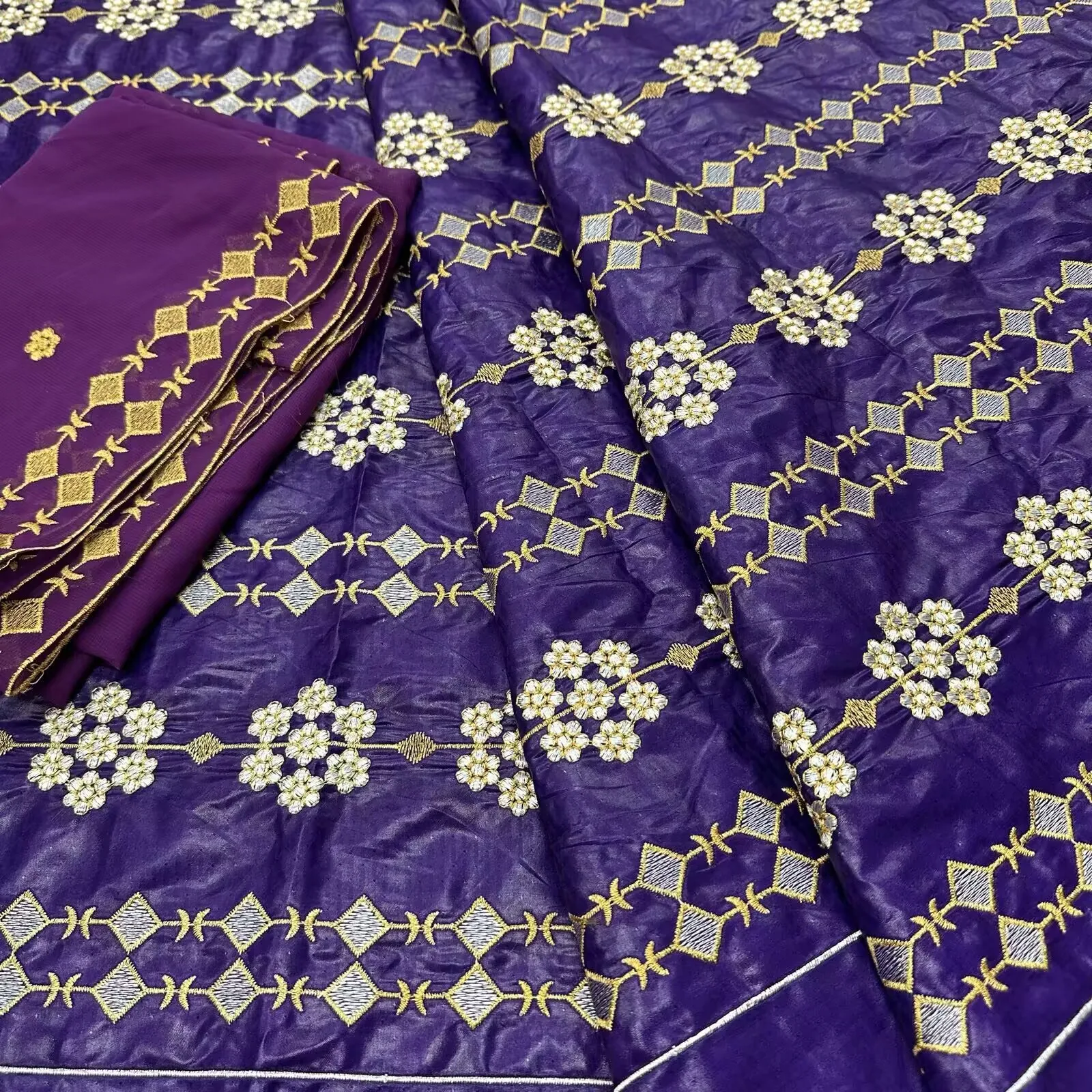 Afrikanische Bazin Stoffe Original Tissu Africain 5 + 2 yards Femme 2025 Baumwolle Stoff 100% Neue Shadda Österreich Qualität Guinea brokat