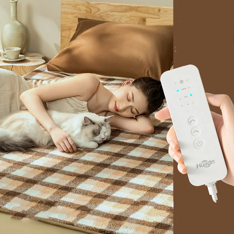 Double King Size Electric Blanket Heating Pad Thermal Dual Control Heated Blanket No Radiation Student Calefactor Warm Products