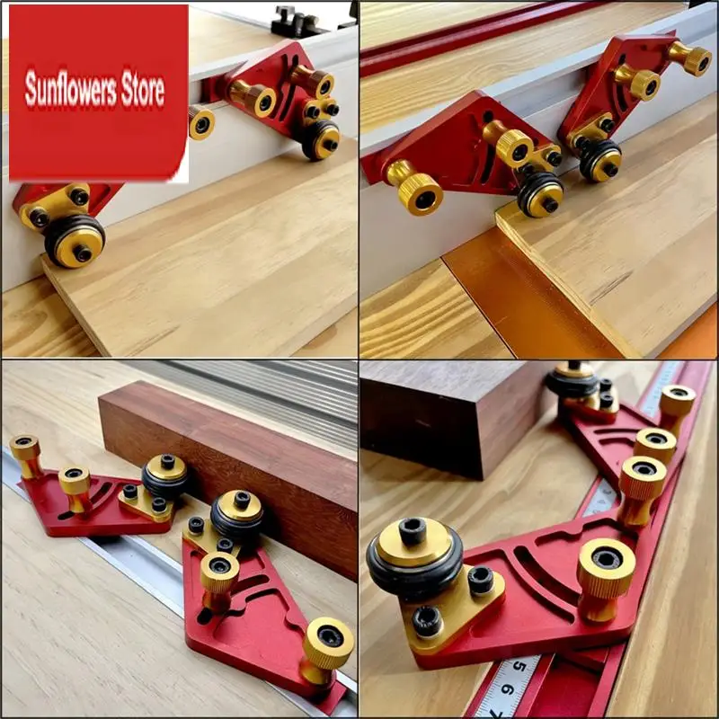 

Bearing Roller Feeder, Upgraded Aluminum Alloy Feather Loc Board, Table Saw Feeding Safety Propelling Tool Durable Easy Install