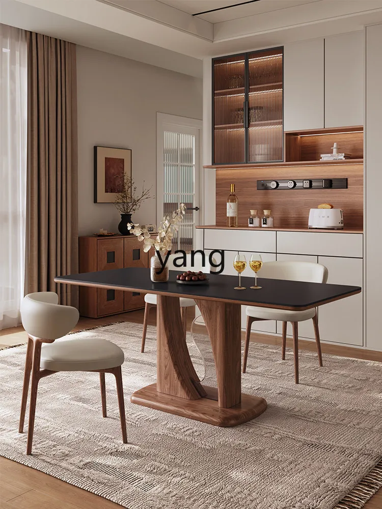 LMMM  household small apartment medium and antique rectangular dining table and chair combination