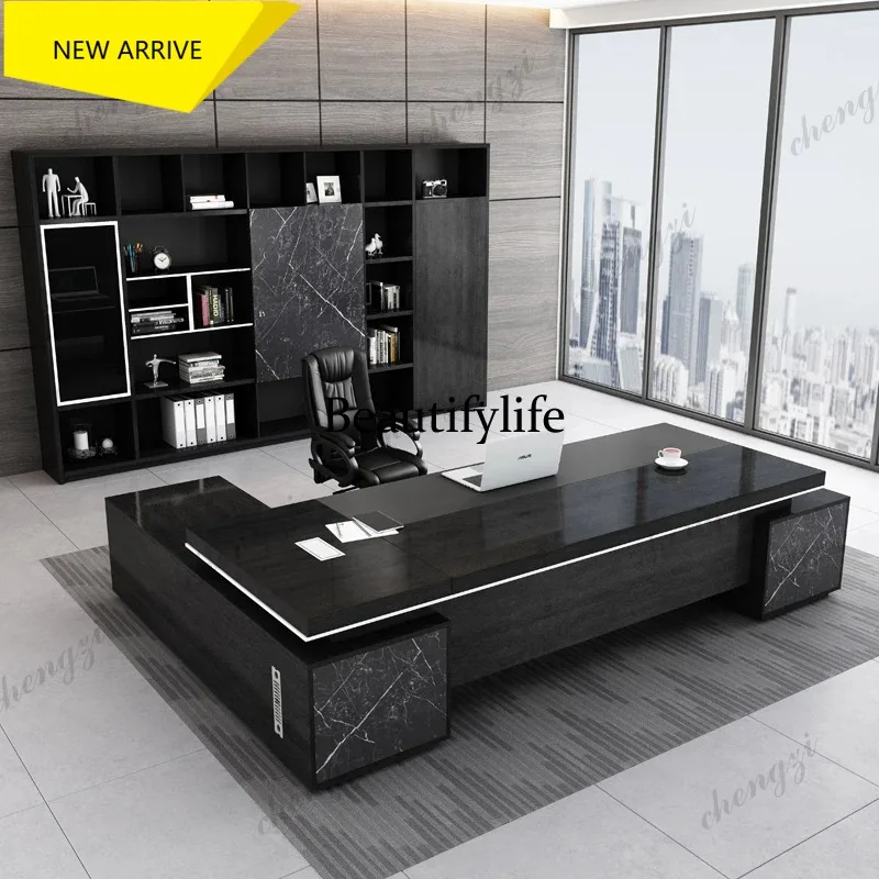 L181 Desktop Asthetic Executive Desk Corner Manager Computer L Shaped Desks Work Luxury Mesas De Escritorio Furniture