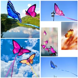free shipping butterfly kites flying toys for children kite line nylon kites factory professional wind kites parachute windsurf
