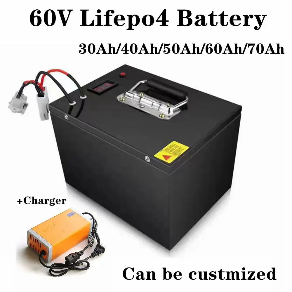 

60V 50Ah 60AH 70Ah 30Ah 40Ah LiFepo4 Lithium Battery for Ebike Electric Scooter Motorcycle Golf cart lifepo４ batteries