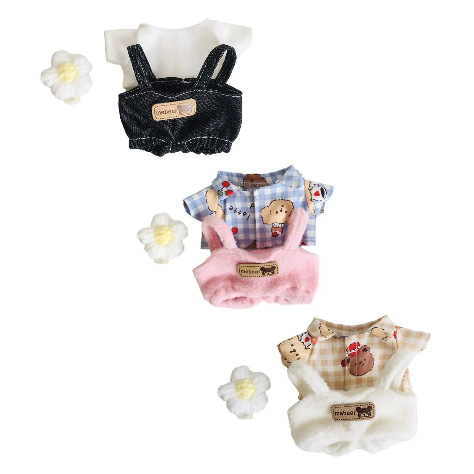 

Plush Doll Clothes Stylish, Costumes,Doll T Shirt Pants, Dress up, Plush Doll Accessories,Doll Suit,Stuffed Animals Clothes
