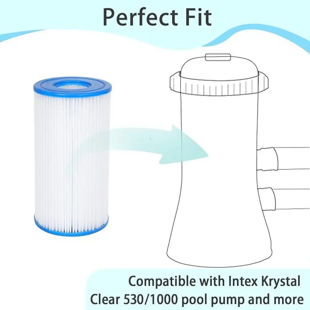 Water Filtration Replacement Cartridge Bestway III FD2138 Intex A C Swimming Pool Cleaner Pump Filter Accessory Part