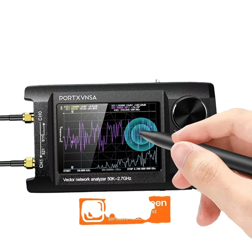 VNA-H4 Plus 50kHz-2.7GHz Portable Handheld Vector Network Antenna Analyzer 4-inch IPS LCD with 32GB SD Card