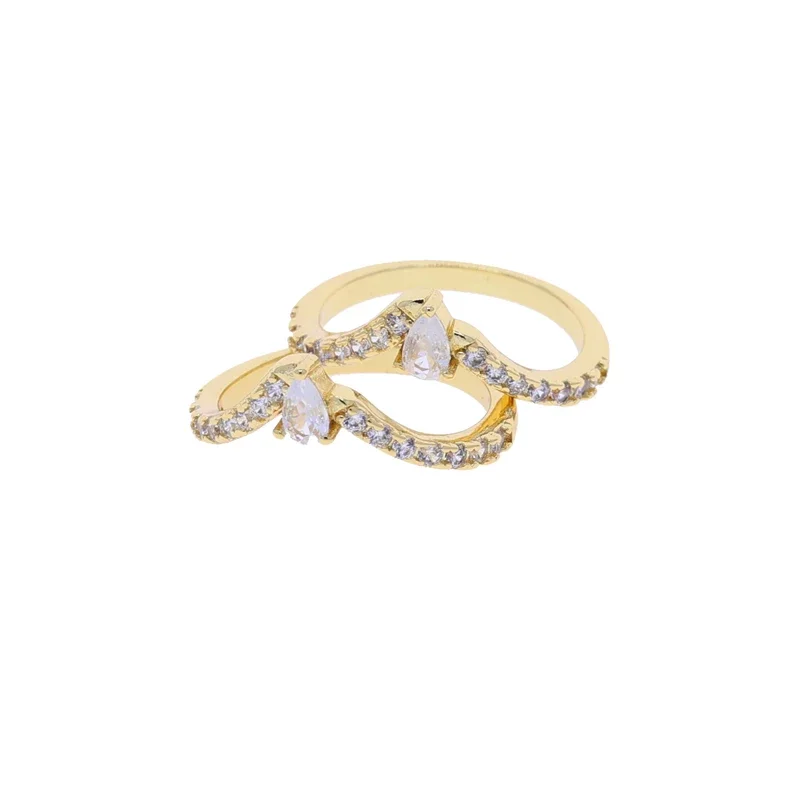 Minimalist Stacking Ring Eternity Bands for Women Trend Pave Cubic Zircon Gold Color Dainty Cz Finger Accessories Female Jewelry