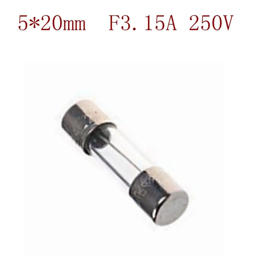 Glass Copper Fast Acting Fuses 5x20mm Quick Blow Type F3.15A 250V Safe Electrical Parts for DIY Projects