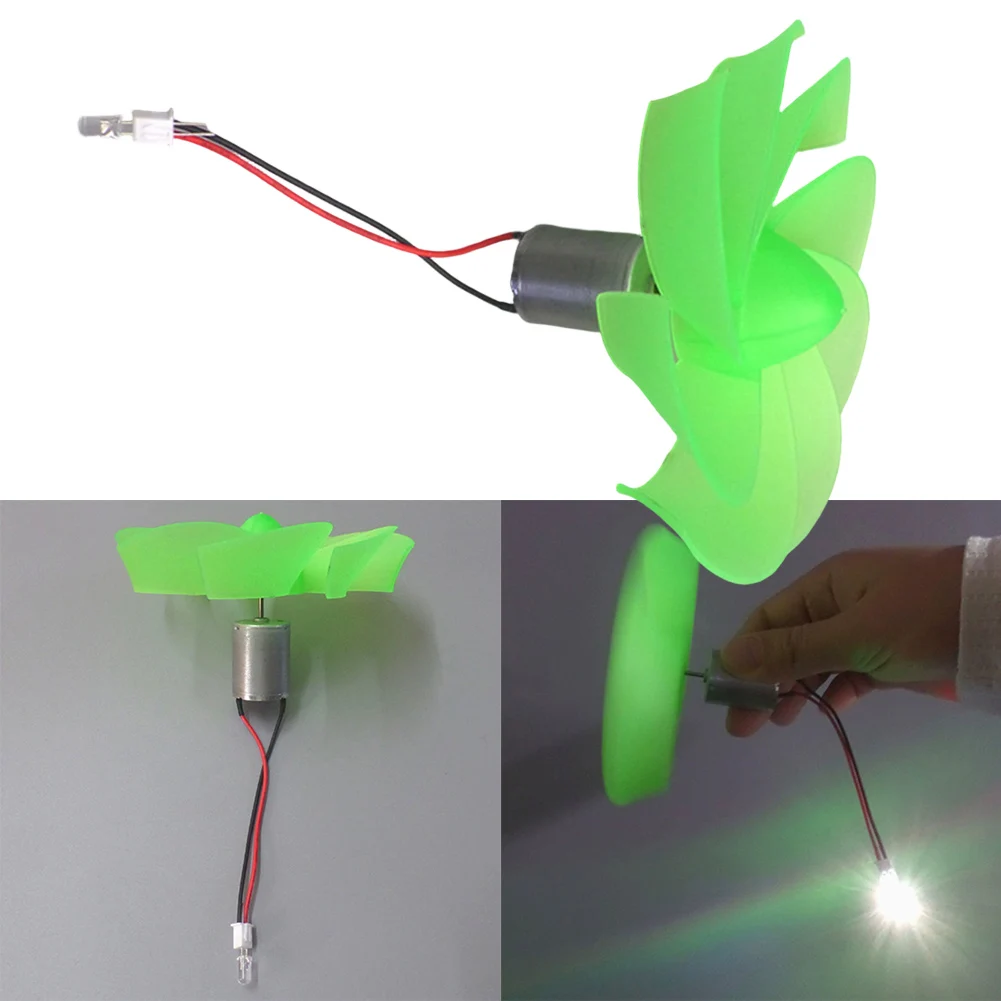 Creative DIY Assembly Kit Motor Height 31mm Wind Turbine Model Vertical Wind Generator Compact Design Creative Project